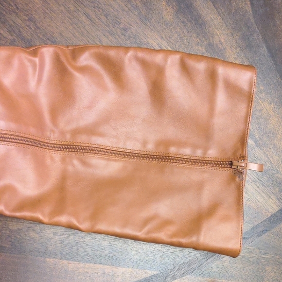 Elegant Tan Heeled Women's Boots - Picture 6 of 15